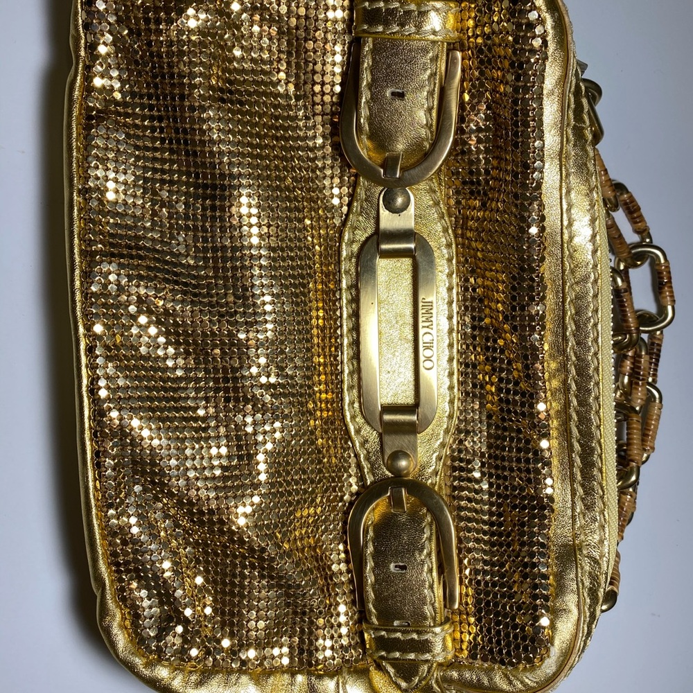 Jimmy Choo Gold Sequin Women's Bag